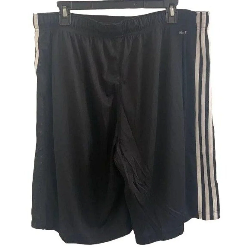 Adidas Shorts Men XL Black Essential Short F86297‎ 3-Stripe AeroReady Primegreen